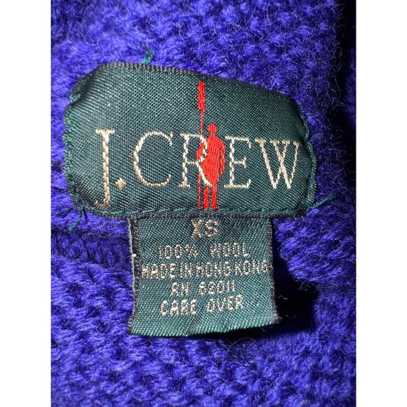 Vintage 90s J.Crew Heritage 100% Wool Oversized Chunky Knit Turtleneck XS - Picture 6 of 7